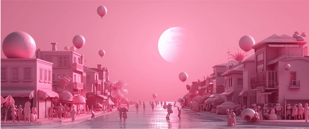stylized pink on pink